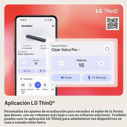 Vista 6 de LG Amazon Exclusive S6FTR 5.1 ch. Barra de sonido de cine en casa con subwoofer inalámbrico, sinergia de TV, interfaz Wow (modelo 2026) Wireless