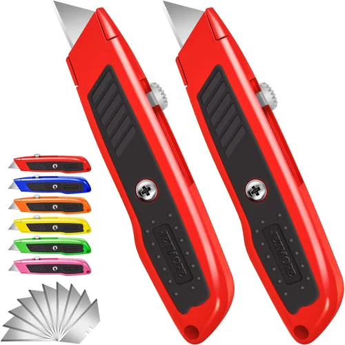 Vista 12 de JETMORE Cortador de caja, paquete de 2 cuchillos utilitarios, cortador de Naranja