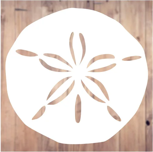 Vista 2 de Underground Printing Sand Dollar - Calcomanía de vinilo para playa, 3 pulgadas de ancho, color blanco