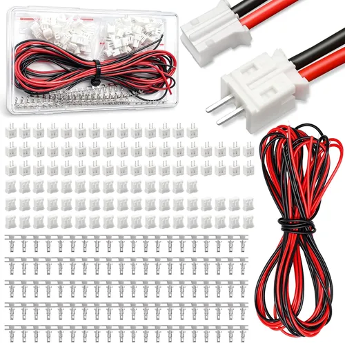 Vista 7 de smseace 30 piezas Conector JST ph2.0 hembra y macho cables de alambre JST ph2.0 de 100 mm kit de conectores JST ph 2.0