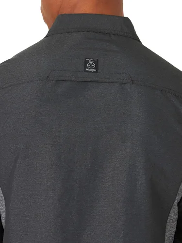 Vista 5 de ATG de Wrangler - Camisa de manga larga para hombre, de material mixto Negro