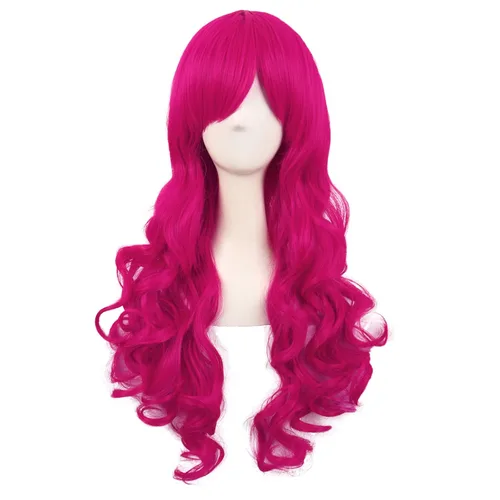 Vista 68 de Peluca MapofBeauty Lolita para disfraz, cabello largo, rizado, con coleta, Blanco