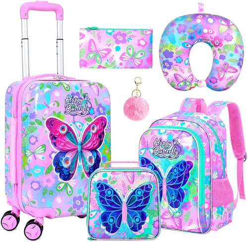 Vista 16 de Equipaje para niños y niñas, maleta de viaje con ruedas, 01-Hardside A-star Cat 5pc, Equipaje extensible Hardside con ruedas giratorias