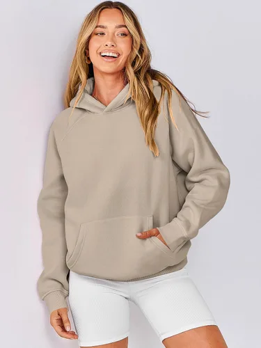 Vista 63 de ANRABESS - Sudaderas con capucha para mujer, sobre talla, de vellón de manga larga, modelo de 2024, para otoño