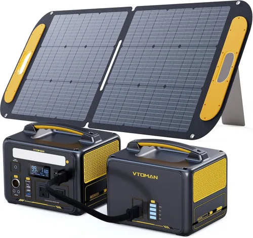 Vista 16 de VTOMAN Jump 600X Estación de Energía Portátil 600W, Generador Solar 299Wh Estación de Energía con Batería LiFePO4 con Arranque Rápido