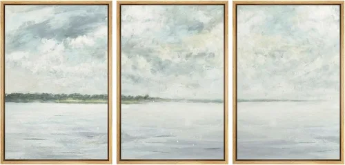 Vista 28 de NWT Juego de Arte de Pared de Lienzo Enmarcado Bosque Blanco y Negro Reflejo de Lago Paisaje Naturaleza Vida Silvestre Arte de Fotografía Rústico