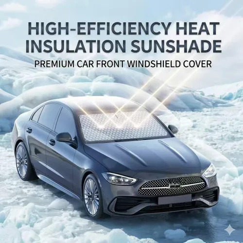 Vista 2 de Automotive Windshield Sun Shade for Honda HR-V 2023 2024 2025 2026, Front Window Heat Blocker Graphene Cooling Rays Reflector Opaque Foldable,M