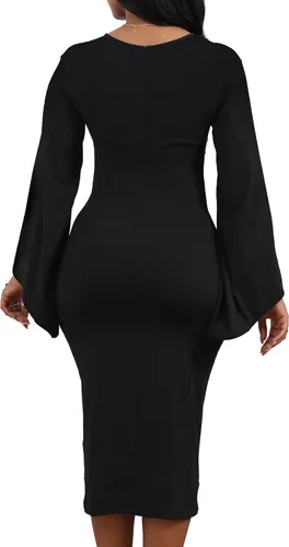 Vista 2 de SeNight Vestido elegante de trabajo ajustado para mujer, vestido de trabajo elegante