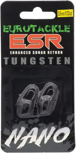 Vista 3 de Eurotackle ESR Nano Tungsten Ice Fishing Jig Enhanced Sonar Return 2 Pack