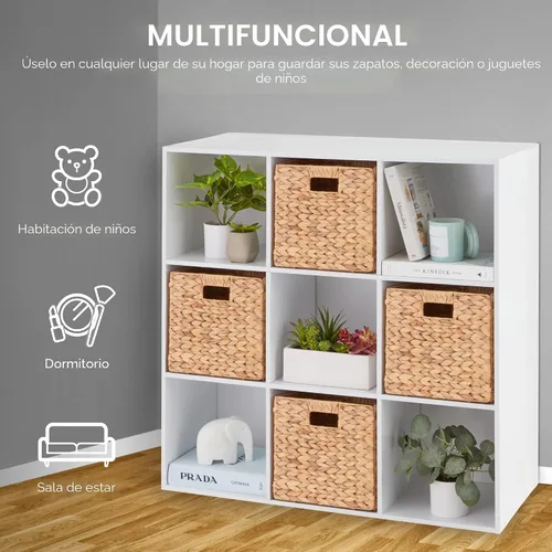 Vista 5 de Best Choice Products Organizador de almacenamiento de 9 cubos, apertura de estante de 11 pulgadas, estantería, estante de exhibición, personalizable