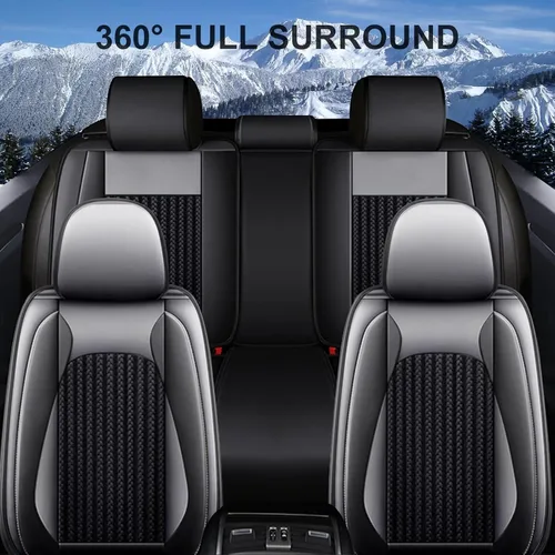 Vista 5 de TTX LIGHTING Fundas para Asientos de Coche Juego Completo Compatible con Nissan Frontier 2007-2024 2025 Protector de Asiento de Cuero Impermeable