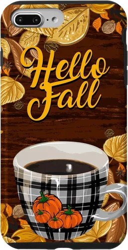 Vista 12 de Funda para iPhone 16 Hello Fall Leaves Coffee Cup Pumpkin Autumn Thanksgiving Case