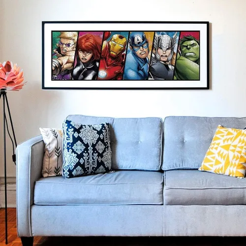 Vista 4 de Clementoni 39442 Disney Panorama Collection Avengers Clementoni-39442-Disney Avengers-1000 piezas, multicolor