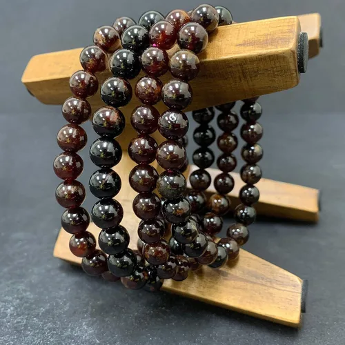 Vista 671 de Gem Avenue Handmade Round Bead Stretch Bracelet Unisex Natural Stone Beaded Jewelry for Men & Women, Elastic Wristband for Daily Wear