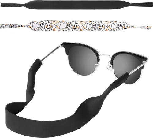 Vista 18 de MoKo Retenedor de lentes de neopreno (paquete de 2) de ajuste universal, retenedor de lentes de sol deportivos sin cola, correa de gafas de sol