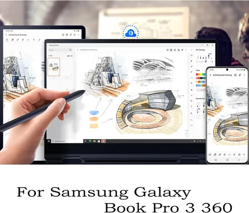 Vista 4 de Galaxy Book 3 Pro 360 S Pen + puntas de repuesto para Samsung Galaxy Book 3 Pro, lápiz capacitivo 360 (negro)