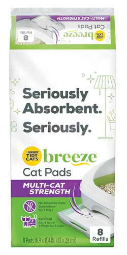 Vista 2 de Tidy Cats Purina - Accesorios para arena para gatos, paquete de recarga de almohadillas para gatos, 8 unidades, 8 unidades (paquete de 8)