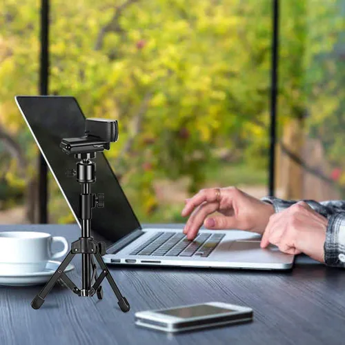 Vista 6 de Trípode para cámara web, trípode extensible para cámara/teléfono/cámara web, trípodes de escritorio, soporte para cámara web, compatible con cámaras