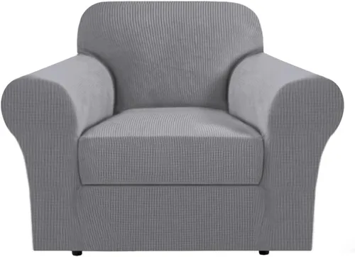 Vista 8 de H.VERSAILTEX - 2 fundas protectoras de licra suave Jacquard para respaldo de silla, lavable a máquina