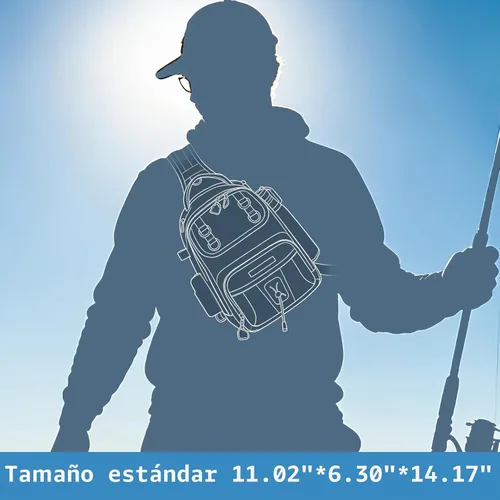 Vista 7 de KastKing Bolsa de Pesca con Eslinga BaitSpace, Mochila de Pesca con Soporte para Caña y Bebidas, Bolsa de Aparejos para Equipo de Pesca