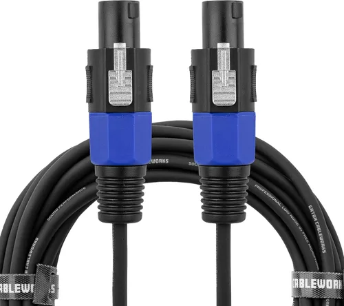 Vista 13 de Cableworks Por Gator Cases Backline Series Cable de altavoz TS estándar de 10 pies (GCWB-SPK-10)