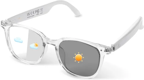 Vista 9 de Lentes inteligentes Bluetooth para mujer, lentes de sol fotocromáticos con altavoces, lentes de audio resistentes al agua IP65 con control táctil