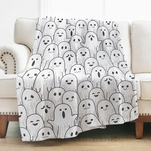Vista 25 de Levens Manta de murciélago de Halloween, manta gótica de murciélago con diseño de gato negro, regalos para adultos, niños y mujeres, con temática