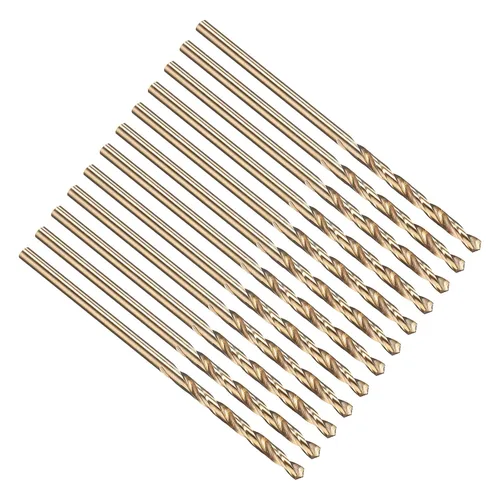 Vista 31 de PATIKIL Broca Jobber de 0.039 in, vástago recto M35 cobalto 5% acero de alta velocidad 135° acabado dorado para metal duro de acero inoxidable - 2