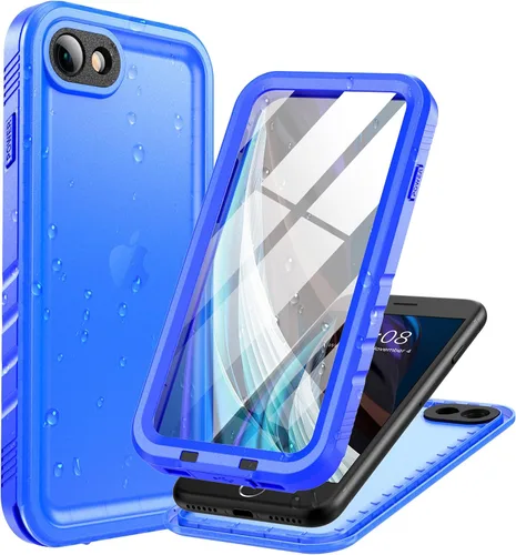 Vista 40 de Cozycase TOP - Funda impermeable militar IP68 para iPhone XR, resistente 360 a prueba de golpes, cuerpo completo, con protector de cámara