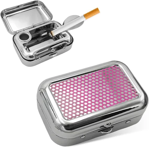 Vista 11 de Yourkar Ceniceros Portátiles, Mini Cenicero Portátil de Acero Inoxidable con Tapa a Prueba de Viento, Cenicero de Bolsillo Creativo Portátil