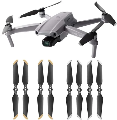 Vista 3 de 2 Pares Mavic Air 2 Hélices de bajo ruido 7238F Hélices para DJI Mavic Air 2 - Oro