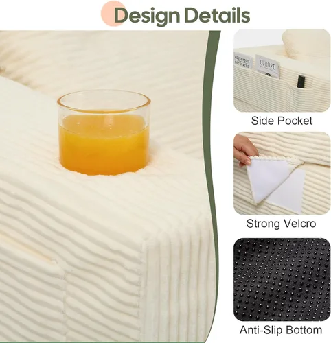 Vista 6 de COMAX - Sofá cama futón, sofá cama convertible, sofás plegables sin hueso