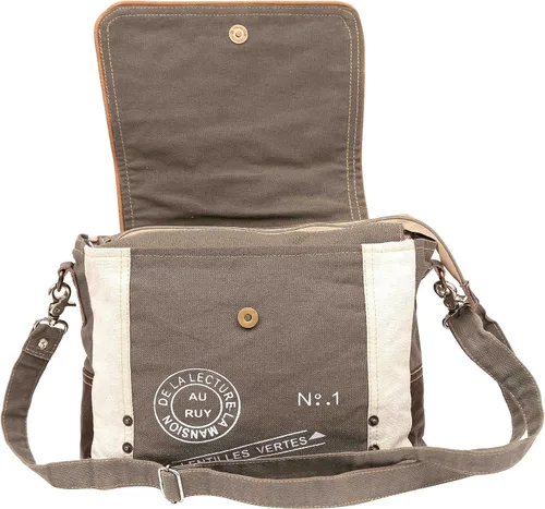 Vista 4 de Shy Shy Leather Star Shoulder Bag, Adjustable Handle, Canvas Crossbody Bag