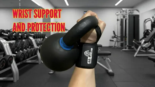Vista 7 de Muñequeras – Envolturas de soporte premium de 18 pulgadas con lazo para el pulgar para levantamiento de pesas, culturismo y crossfit (1 par)
