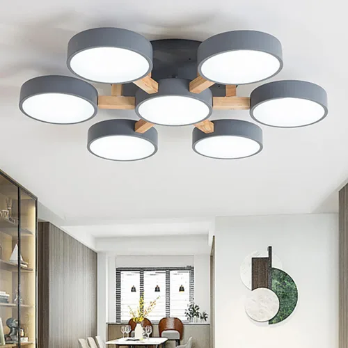 Vista 21 de Lámpara de techo LED, lámpara de techo 33WGreen 3 CCT para dormitorio, sala de estar, cocina