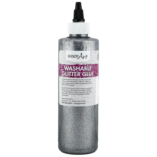 Vista 8 de Handy Art Pegamento con purpurina lavable, juego de 8 colores, botella de 4 Juego de 8 x 4 oz