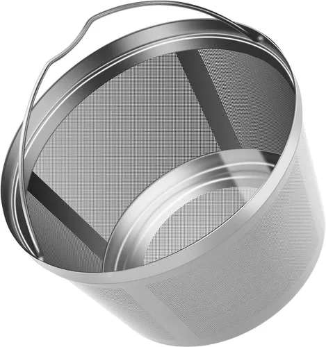 Vista 7 de Filtro de café reutilizable #4 en forma de cono permanente de 6 a 10 tazas de acero inoxidable para Cuisinart Maker Ninja Coffee Bar Brewer - Libre