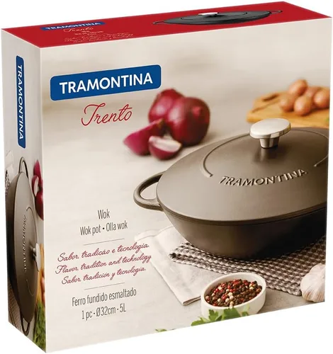 Vista 8 de Tramontina Trento Wok 32 cmEsmalte Hierro Fundido
