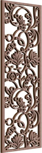 Vista 41 de Caspian Paneles de pared de madera con calado decorativo perforado, 9 3/8 pulgadas de ancho x 24 3/8 pulgadas de alto x 1/4 de alto, cereza