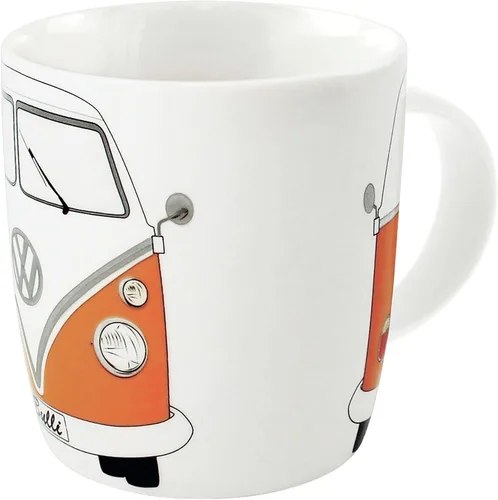 Vista 9 de BRISA VW Collection - Taza grande de cerámica para café, té y capuchino, diseño de autobús T1 (12.5 fl oz/12.5 fl oz/frente de autobús) (azul)