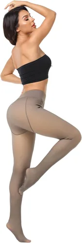 Vista 37 de NORMOV - Leggings con forro de vellón cálido para mujer, de invierno, mallas gruesas, de terciopelo, térmicas
