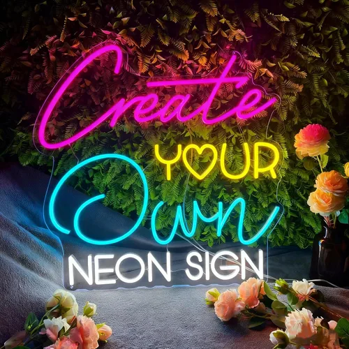 Vista 8 de Letrero de neón personalizado para logotipo de negocios, letrero de luz LED