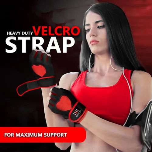Vista 7 de DXM SPORTS Guantes de entrenamiento para mujer con soporte para muñeca, guantes de levantamiento de pesas para gimnasio, ciclismo, entrenamiento