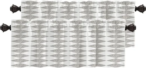 Vista 51 de Cortinas opacas de poliéster multicapa marrón con diseño de bosque natural, 2 unidades, 26 x 24 pulgadas