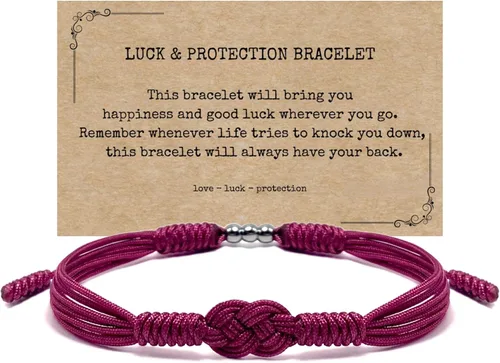 Vista 15 de Pulsera de protección infinita, pulsera tibetana Forever Lucky and Safe de varios colores, pulsera de cuerda de surfista para hombres, mujeres