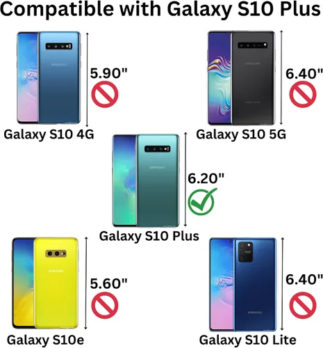 Vista 2 de Compatible con Samsung Galaxy S10 Plus Soft Liquid Silicone Gel Celular Mobile Basic Carcasa Carcasa para Blush
