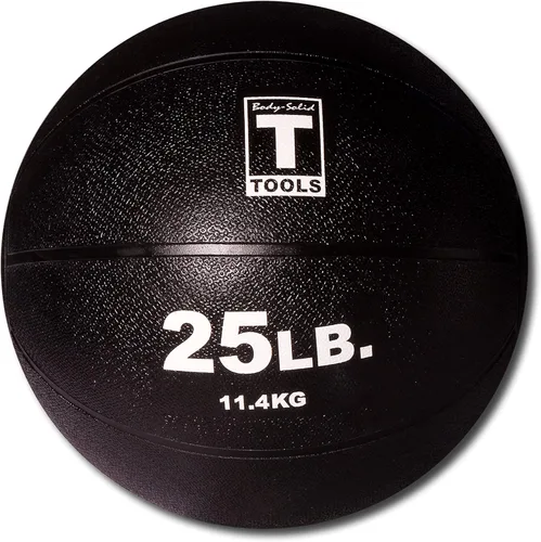 Vista 2 de Body-Solid Pelota medicinal de goma, agarre superior, superficie texturizada, pelotas ajustables de presión de aire, ideal para ejercicios Negro
