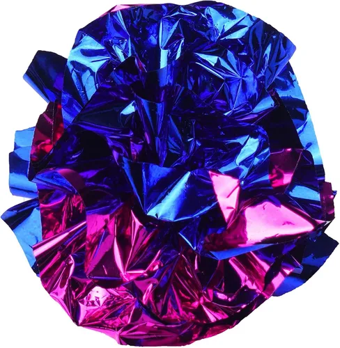 Vista 9 de CHIWAVA 24 bolas de Mylar de 1.6 pulgadas brillantes y arrugadas para gatos, pelota de gatito agrietado, juego ligero, colores surtidos