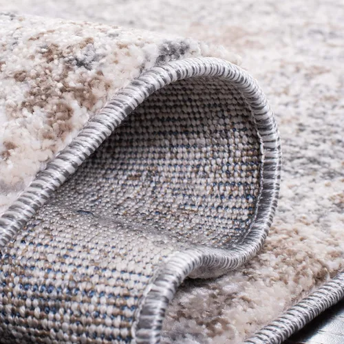 Vista 4 de SAFAVIEH Aston Collection - Alfombra decorativa, 2 x 5 pies, gris claro y gris, diseño abstracto moderno, no desprende pelusa y de fácil cuidado