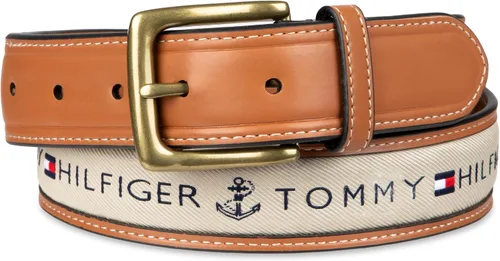Vista 24 de Tommy Hilfiger Men's Fabric Inlay Casual Belt with Classic Harness Buckle